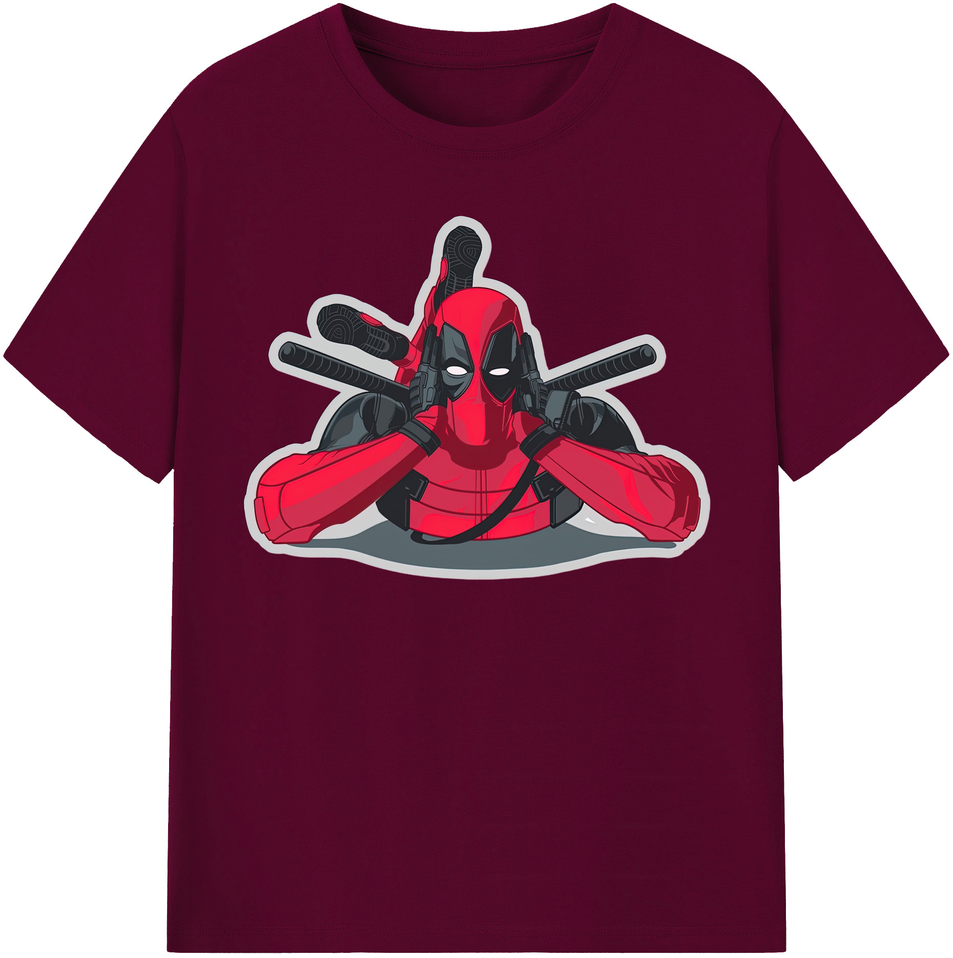 （画像用） Deadpool デッドプール レディースカジュアルプリントTシャツ（綿100％）